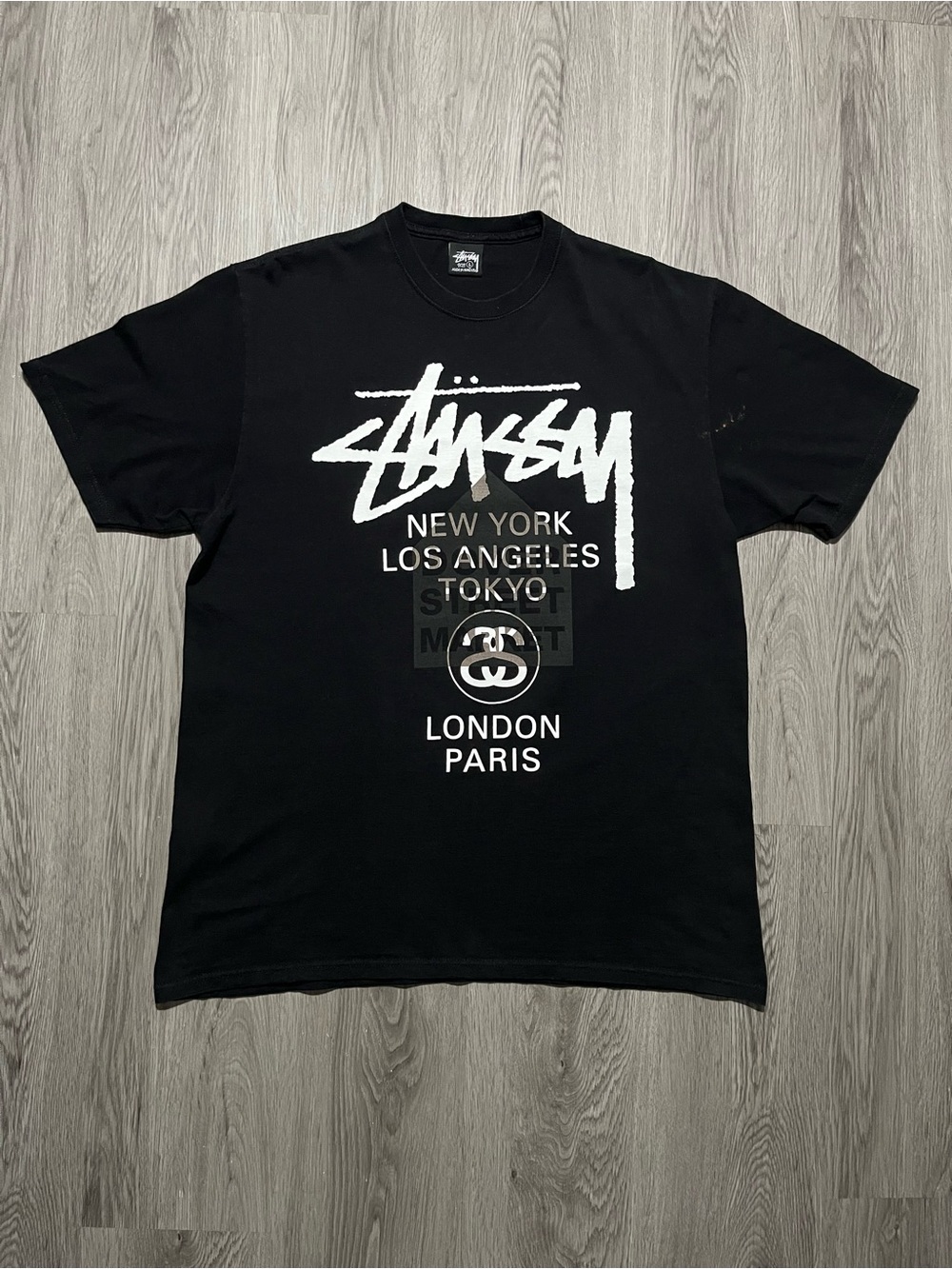 Stussy World Tour Dover street Market double sided graphic t-shirt men’s large